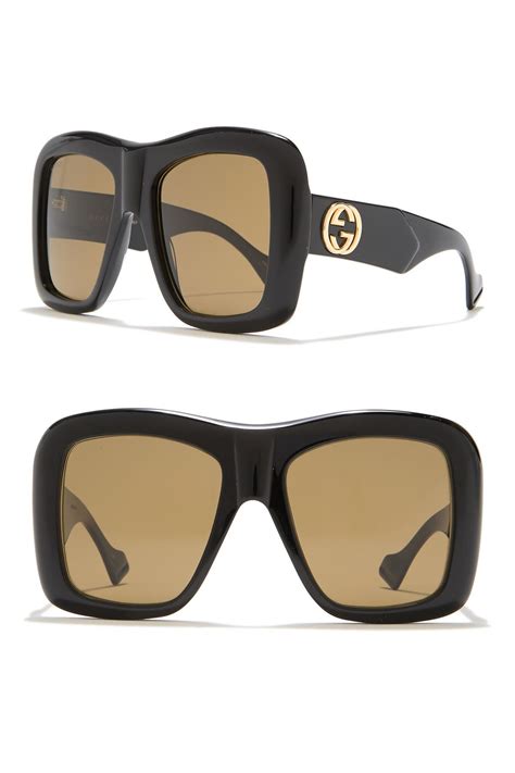 gucci square sunglasses|gucci 54mm oversized square sunglasses.